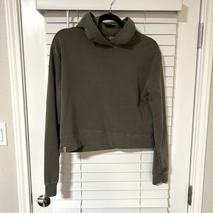 Tentree Organic Cotton Crop Hoodie - Forest Green